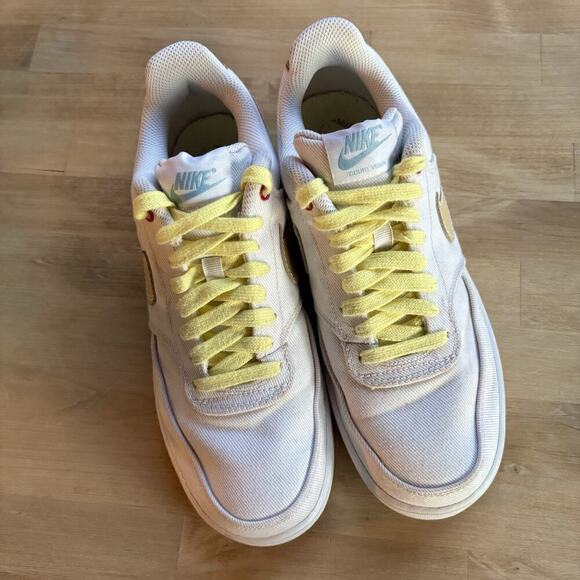 Nike Court Vision Low Canvas DV0736-100 White Sesame Size M7 W8.5 - Picture 4 of 11